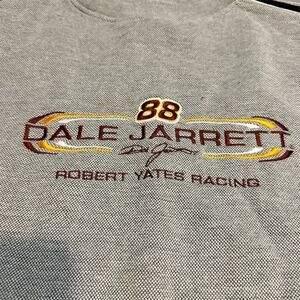 Vintage Dale Jarrett Racing Sweatshirt 2XL Gray‎ NASCAR Pullover Men's